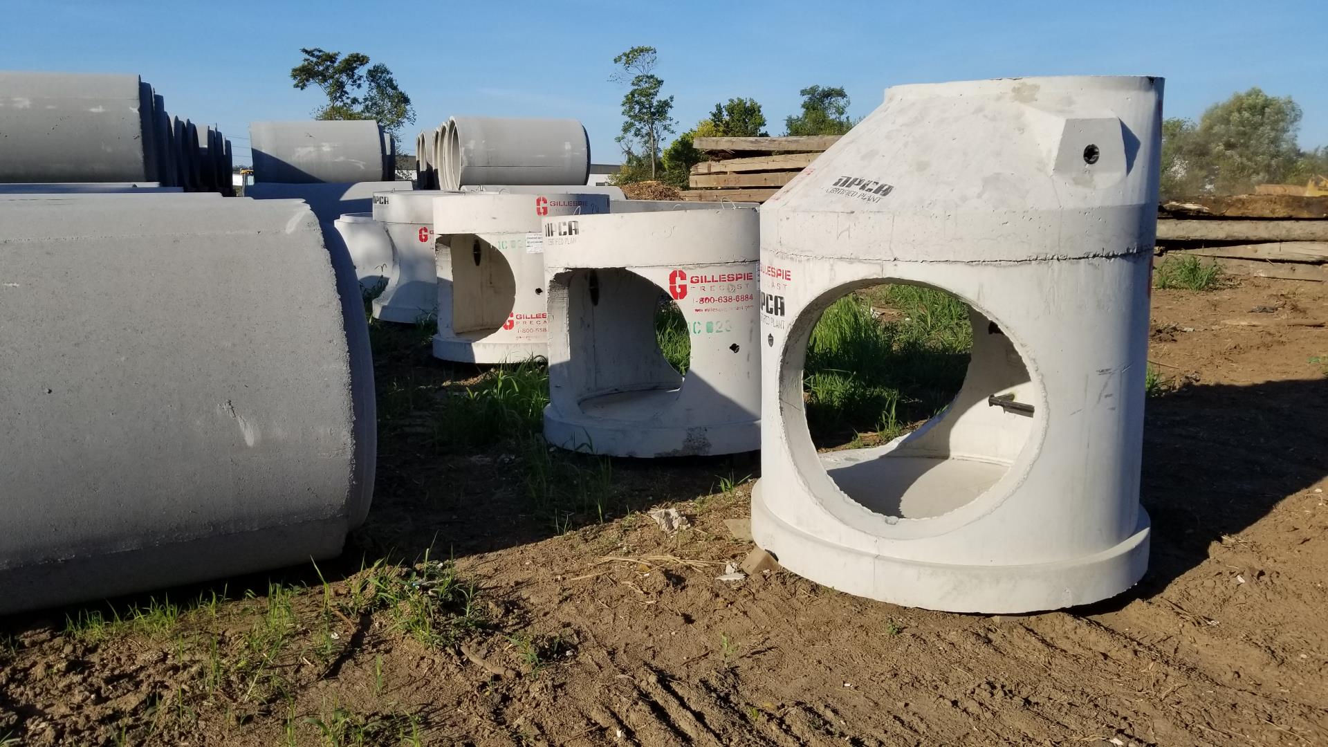 Photo of pipe manholes weir structures